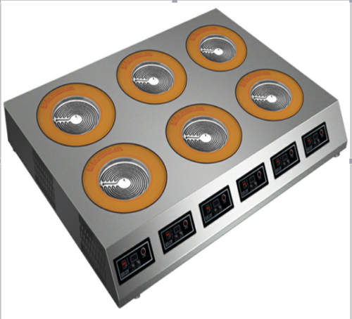 六头电陶炉3000w后厨设备用于煲仔炉煮面炉